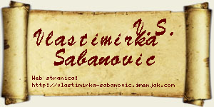Vlastimirka Šabanović vizit kartica